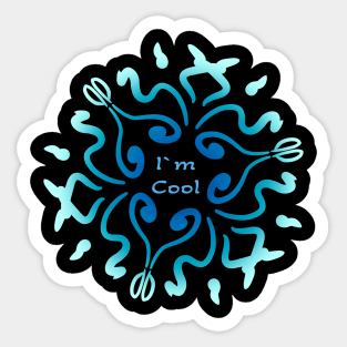 I`m cool mandala Sticker